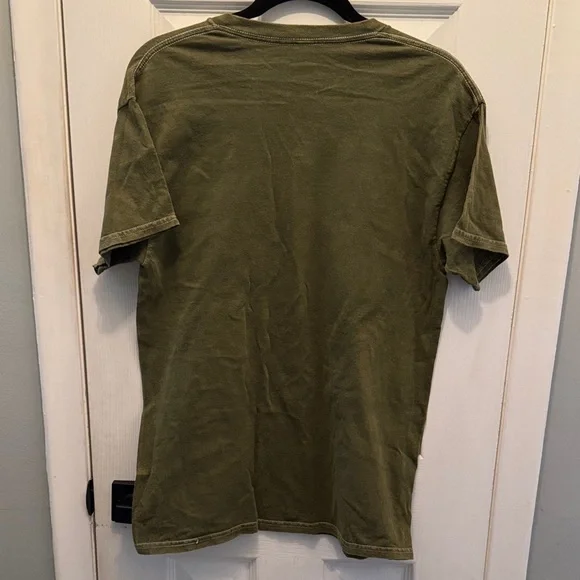 NIRVANA Army Green Smiley Face Tee - Picture 4 of 4